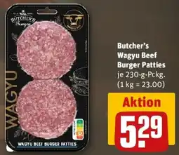 REWE Butcher's Wagyu Beef Burger Patties Angebot