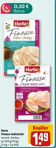 REWE Herta Finesse Aufschnitt Angebot