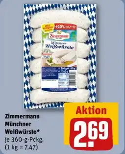 REWE Zimmermann Münchner Weißwürste Angebot