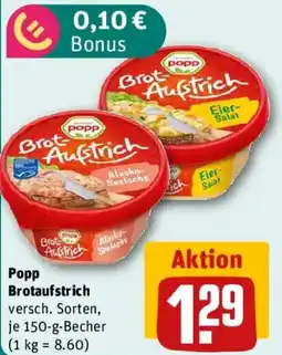 REWE Popp Brotaufstrich Angebot