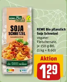 REWE REWE Bio pflanzlich Soja Schnetzel Angebot