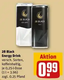 REWE 28 Black Energy Drink Angebot