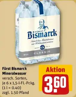 REWE Fürst Bismarck Mineralwasser Classic Angebot