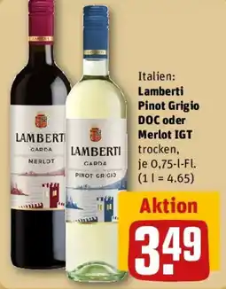 REWE Lamberti Pinot Grigio DOC oder Merlot IGT Angebot