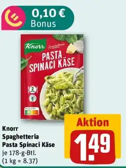 REWE Knorr Spaghetteria Pasta Spinaci Käse Angebot
