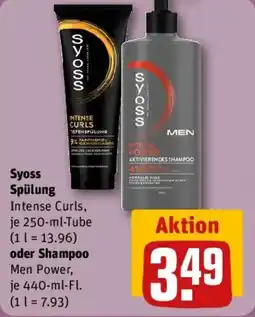 REWE Syoss Spülung Intense Curls oder Shampoo Men Power Angebot