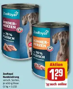 REWE ZooRoyal Hundenahrung Angebot