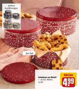 REWE Keksdosen aus Metall³ Angebot