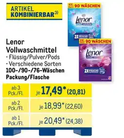 METRO Lenor Vollwaschmittel Angebot