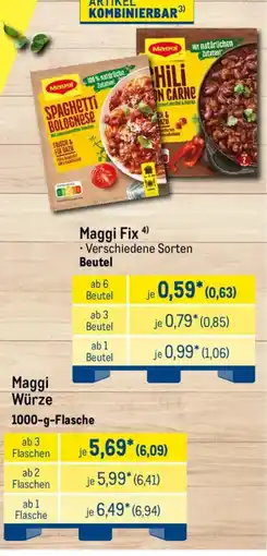 METRO Maggi Fix Angebot
