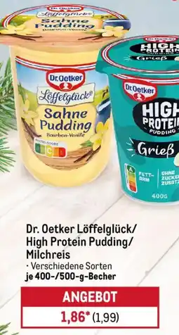 METRO Dr. Oetker Löffelglück/ High Protein Pudding/ Milchreis Angebot