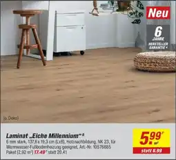 toom Baumarkt Laminat „Eiche Millennium“ 6 Angebot