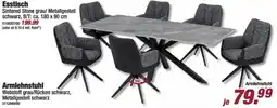 Poco Esstisch Sintered Stone grau/Metallgestell schwarz Angebot
