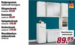 Poco Badprogramm weiß/weiß Hochglanz Angebot