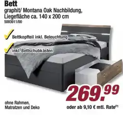 Poco Bett graphit/Montana Oak Nachbildung Angebot