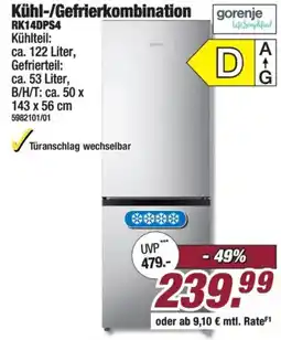 Poco gorenje Kühl-/Gefrierkombination Angebot