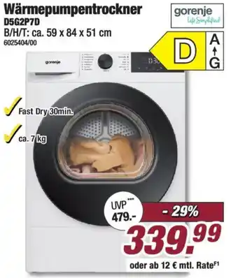 Wärmepumpentrockner D5G2P7D