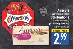 E-Center Amicelli Waffelröllchen oder Celebrations Pralinenmischung Angebot