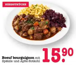 Scheck-in-Center Boeuf bourguignon mit Spätzle und Apfel-Rotkohl Angebot