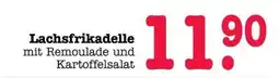Scheck-in-Center Lachsfrikadelle mit Remoulade und Kartoffelsalat Angebot
