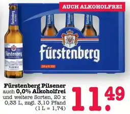 Scheck-in-Center Fürstenberg Pilsener Angebot