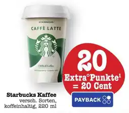 Scheck-in-Center Starbucks Kaffee Angebot
