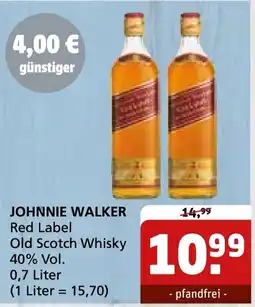 Getränke Quelle JOHNNIE WALKER Red Label Old Scotch Whisky Angebot