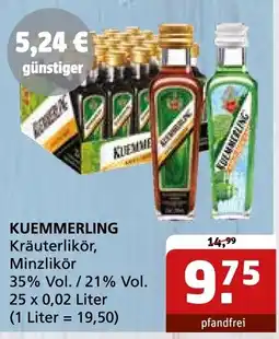Getränke Quelle KUEMMERLING Kräuterlikör, Minzlikör Angebot