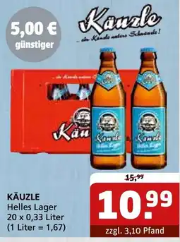 Getränke Quelle KÄUZLE Helles Lager Angebot