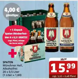 Getränke Quelle SPATEN Münchner Hell, Alkoholfrei Angebot