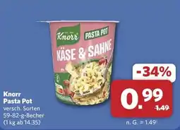 Combi Knorr Pasta Pot Käse & Sahne Angebot