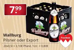 Sagasser Wallburg Pilsner oder Export Angebot