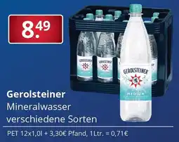 Sagasser Gerolsteiner Mineralwasser Angebot