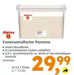 Globus Baumarkt Alpina Innenwandfarbe Pantone Angebot