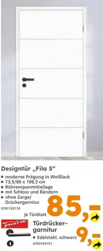 Globus Baumarkt DesignTür „Fila 5“ Angebot