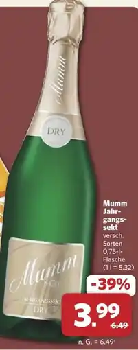 Combi Mumm Jahrgangs-sekt Angebot
