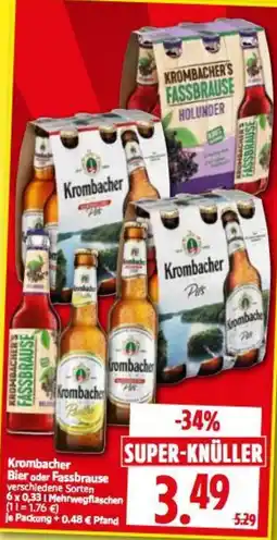 Edeka Herkules Krombacher Bier oder Fassbrause Angebot