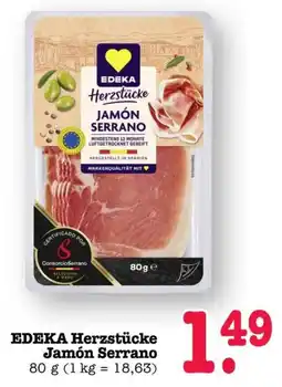 Scheck-in-Center EDEKA Herzstücke Jamón Serrano Angebot