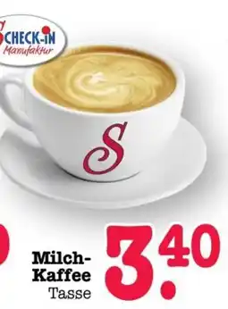 Scheck-in-Center Milch-Kaffee Tasse Angebot