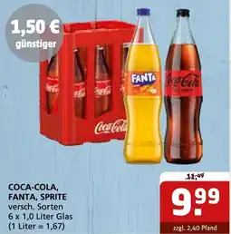 Getränke Quelle COCA-COLA, FANTA, SPRITE Angebot