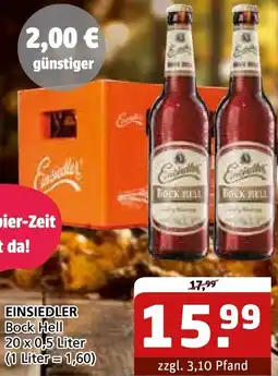 Getränke Quelle EINSIEDLER Bock Hell Angebot