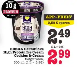 Scheck-in-Center EDEKA Herzstücke High Protein Ice Cream Cookies & Cream Angebot
