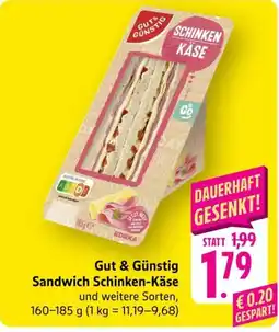 Scheck-in-Center Gut & Günstig Sandwich Schinken-Käse Angebot