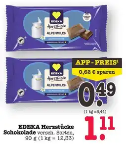 Scheck-in-Center EDEKA Herzstücke Schokolade Angebot