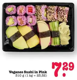 Scheck-in-Center Veganes Sushi in Pink Angebot