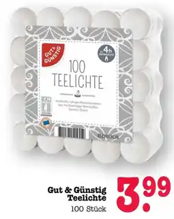 Scheck-in-Center Gut & Günstig Teelichte Angebot