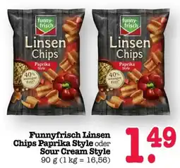 Scheck-in-Center Funnyfrisch Linsen Chips Angebot