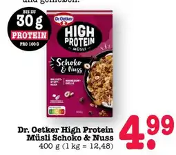 Scheck-in-Center Dr. Oetker High Protein Müsli Schoko & Nuss Angebot
