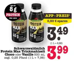 Scheck-in-Center Schwarzwaldmilch Protein Max Trinkmahlzeit Angebot