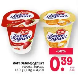 Scheck-in-Center Zott Sahnejoghurt Angebot